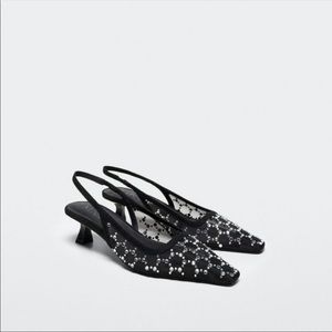 Mango Glitter Heels NWT Size 9